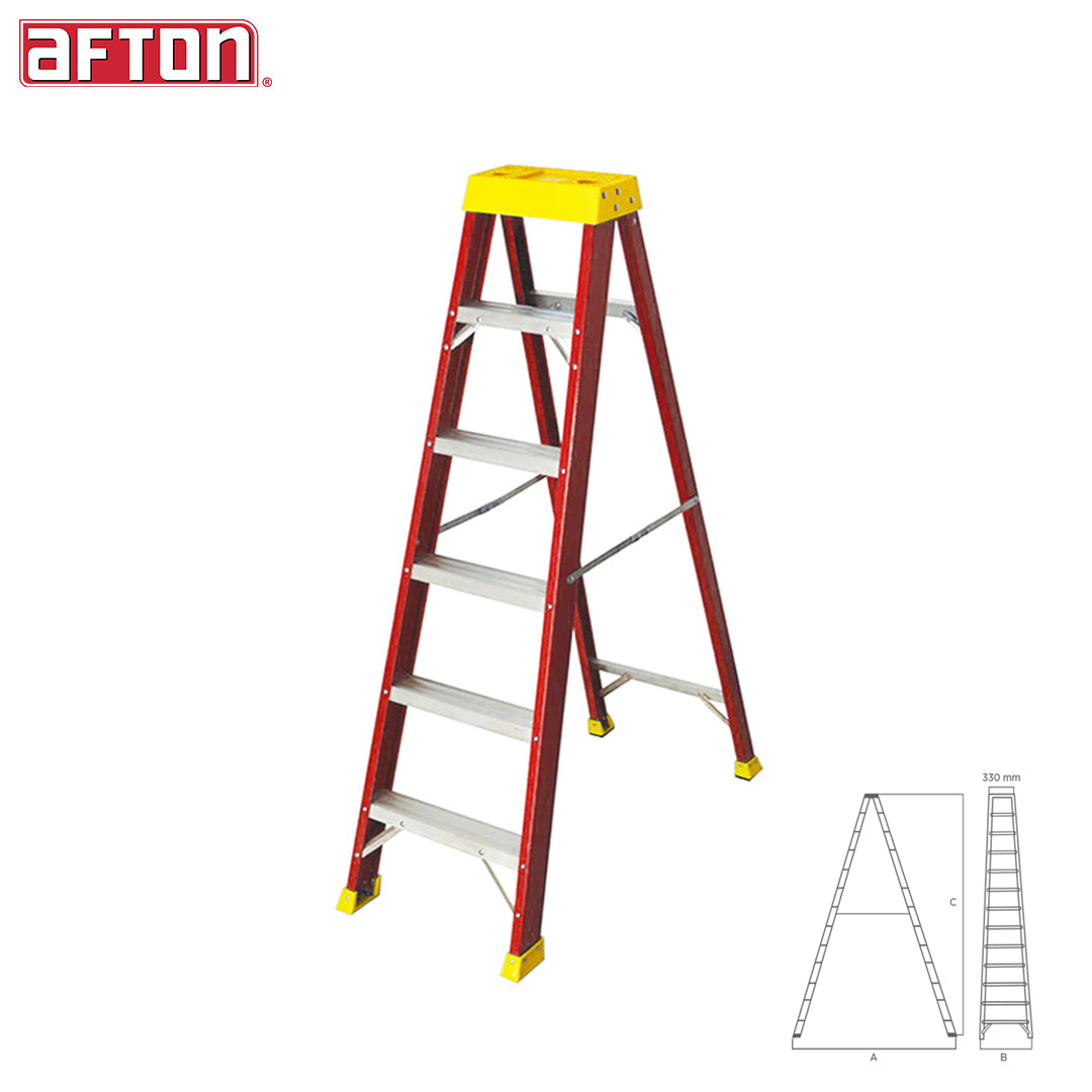 AFTON Single-Sided Fiberglass Ladder