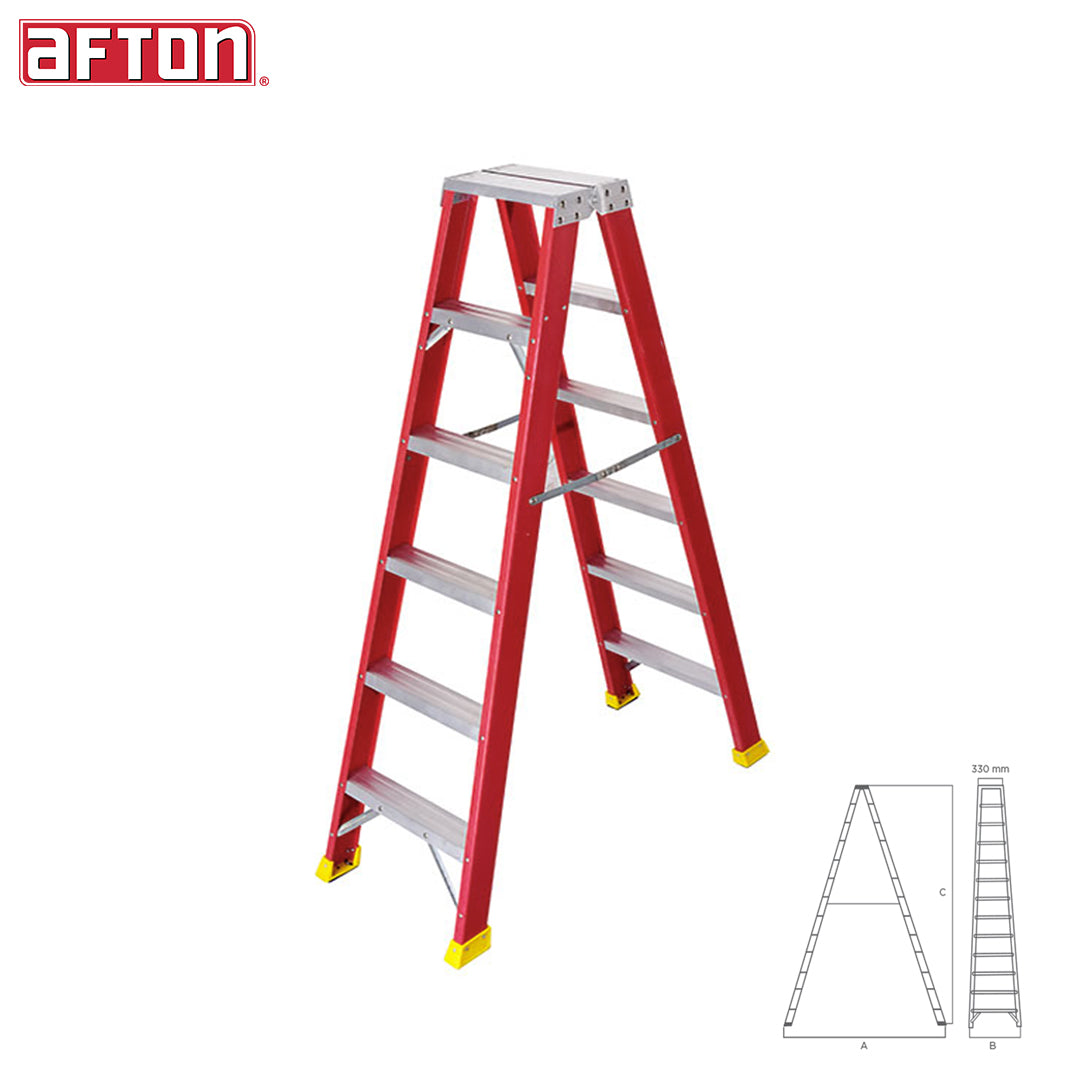 AFTON Fiberglass Ladder Double Side
